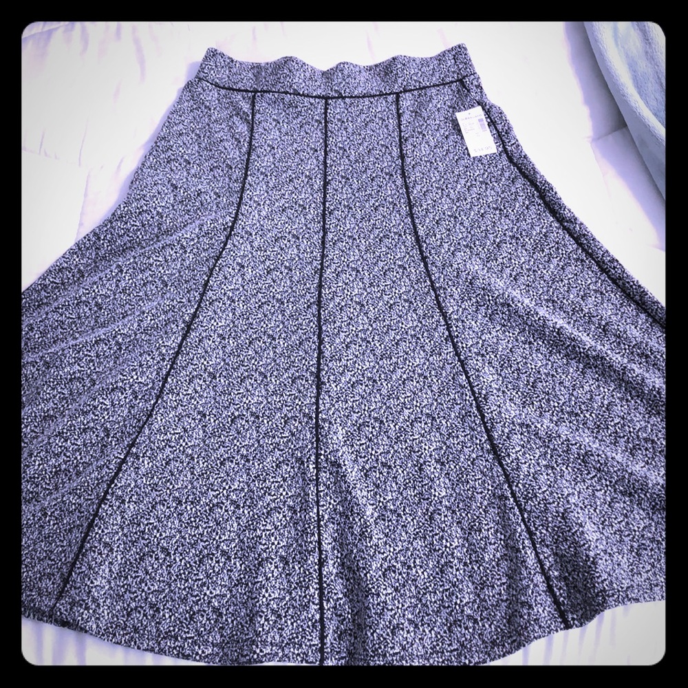 Black & White Midi Skirt